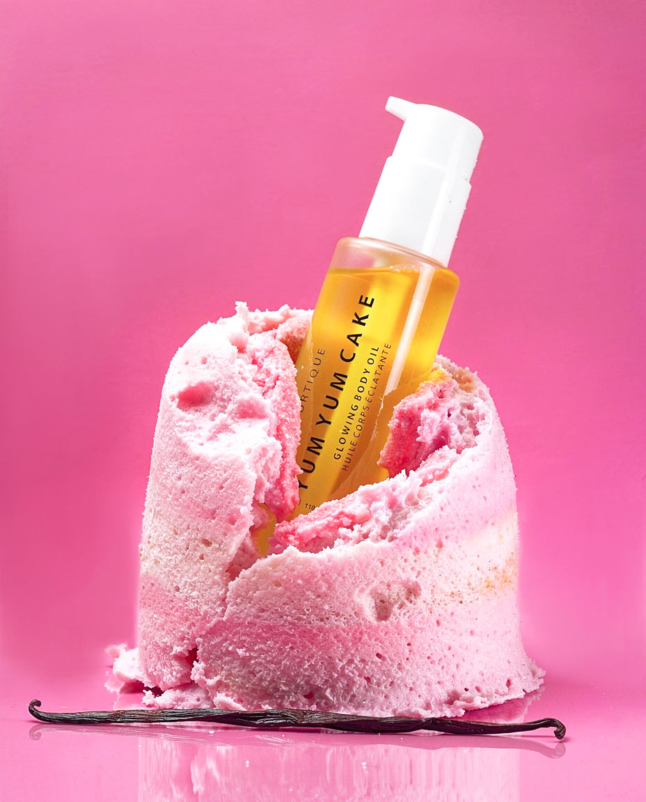 yum yum cake glowing body oil