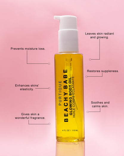 beachy babe glowing body oil