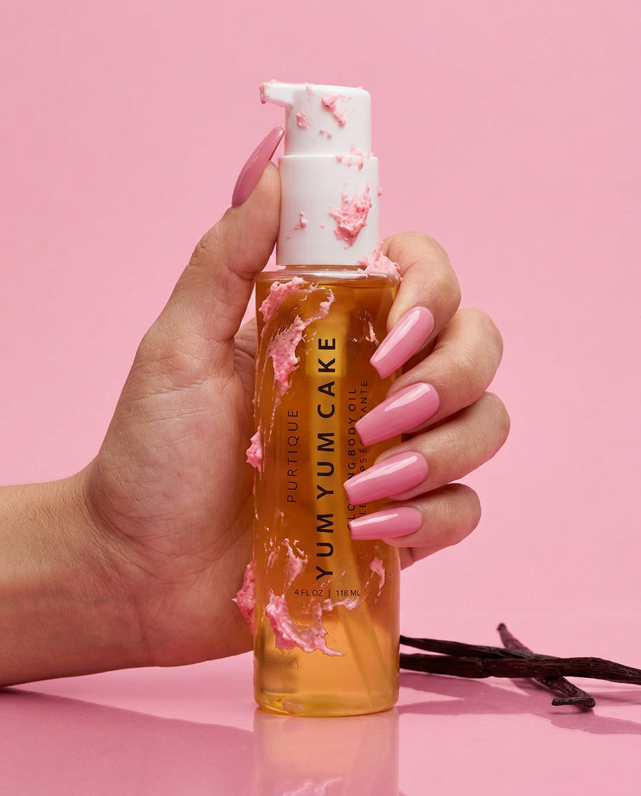 yum yum cake glowing body oil