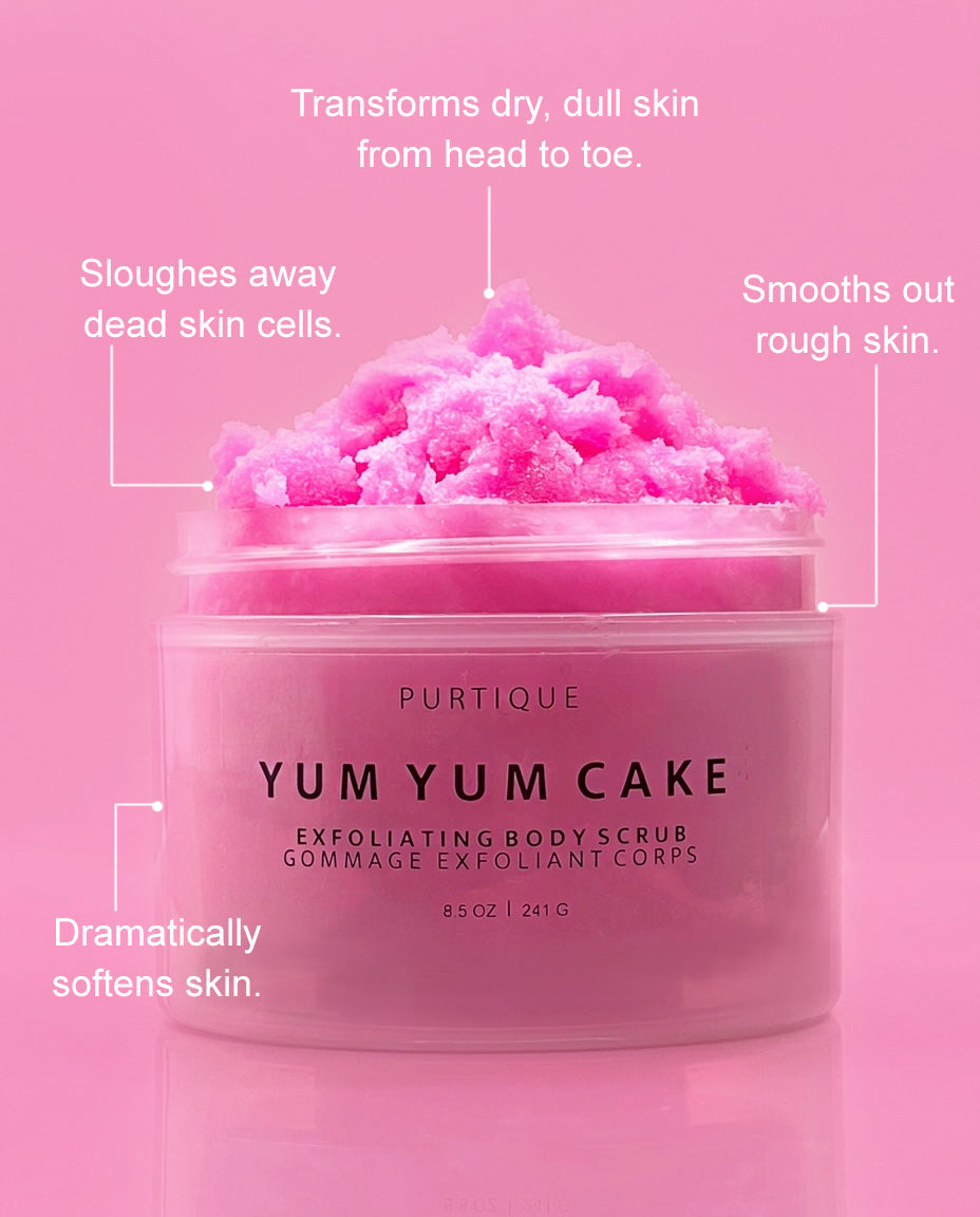 yum yum cake exfoliating body scrub