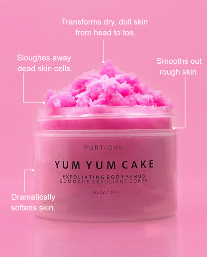 yum yum cake exfoliating body scrub